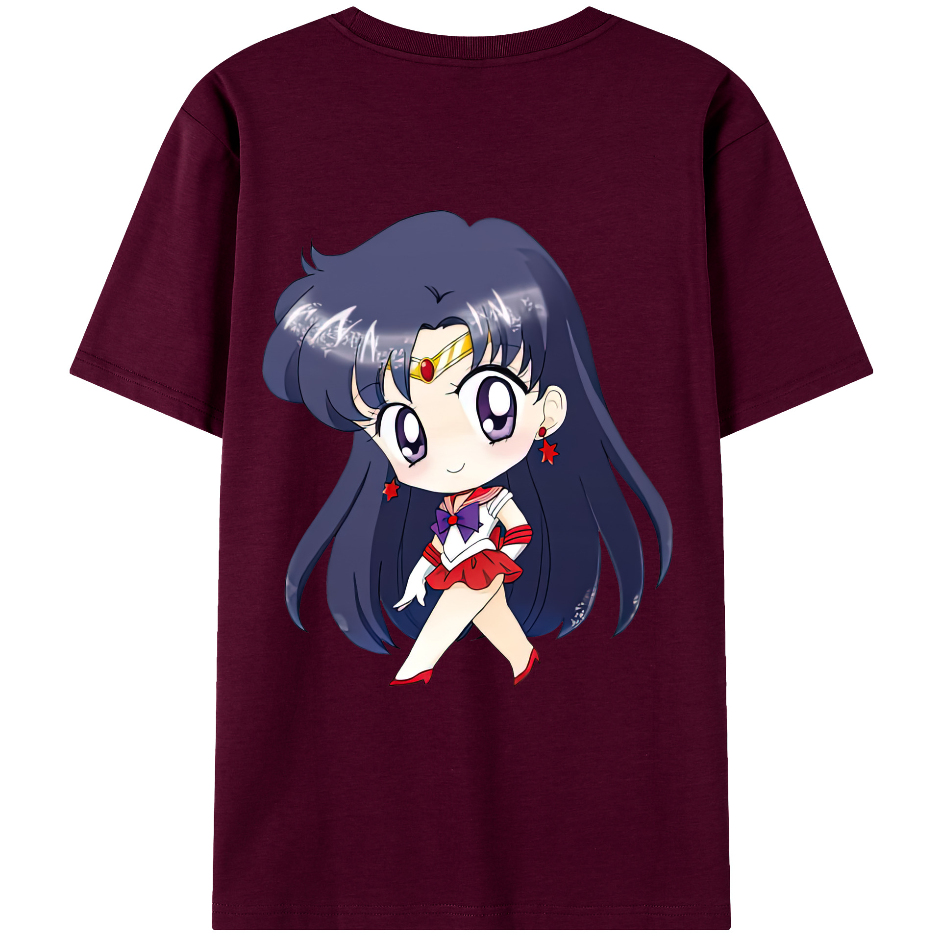 （画像用） 美少女戦士セーラームーン 火野レイ ひの レイ Sailor Moon Hino Rei （セーラーマーズ,Sailor Mars） レディース半袖Tシャツ(バックプリント)